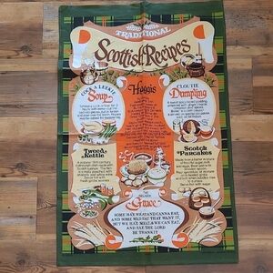 VISTA Vintage 'Traditional Scottish Recipes' Cotton Tea Towel